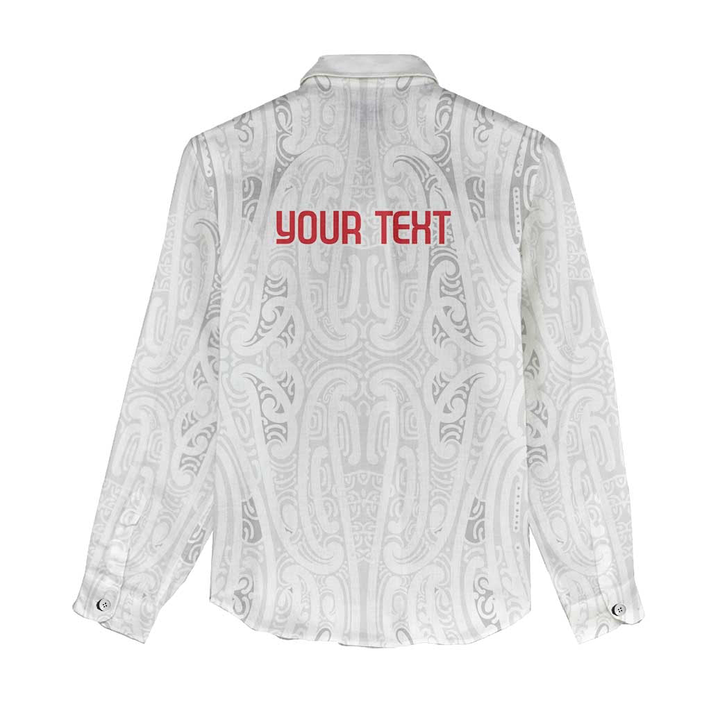 New Zealand Maori Heart Tribal Personalised Women Casual Shirt Polynesian Patterns LT9 - Polynesian Pride
