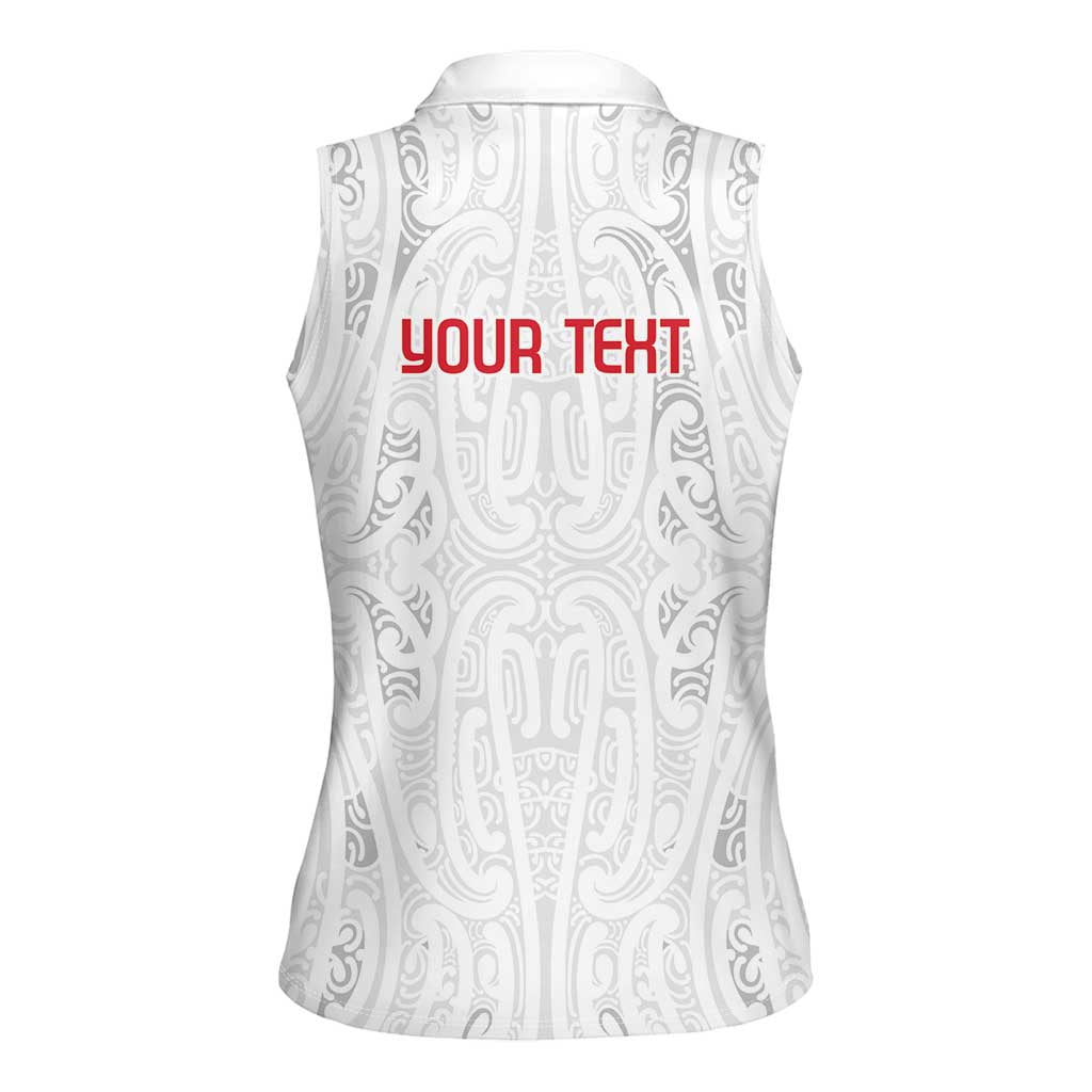 New Zealand Maori Heart Tribal Personalised Women Sleeveless Polo Shirt Polynesian Patterns LT9 - Polynesian Pride