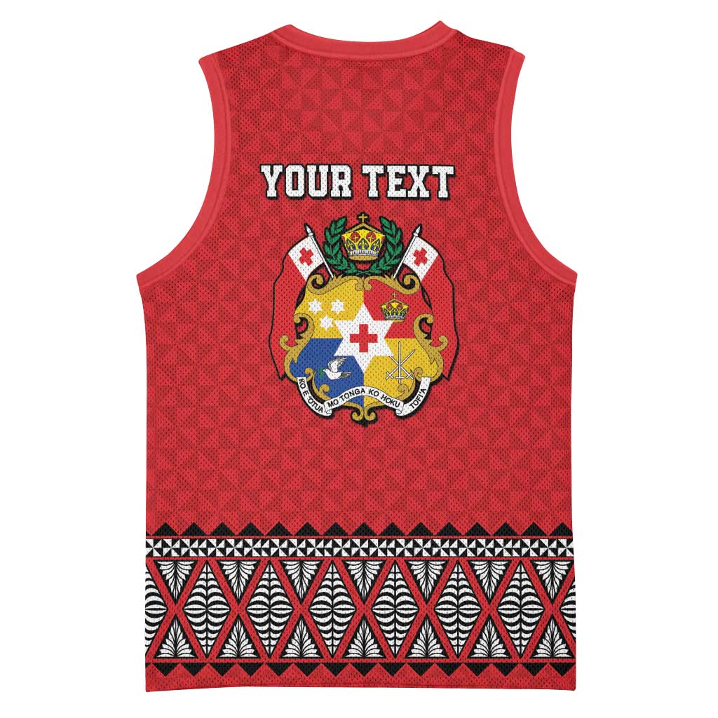 Tonga Heart Tribal Personalised Basketball Jersey Polynesian Patterns