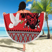 Tonga Heart Tribal Personalised Beach Blanket Polynesian Patterns