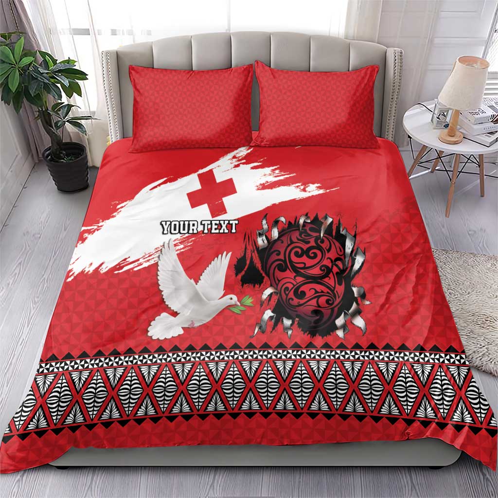 Tonga Heart Tribal Personalised Bedding Set Polynesian Patterns