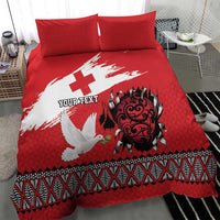 Tonga Heart Tribal Personalised Bedding Set Polynesian Patterns