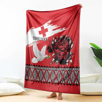 Tonga Heart Tribal Personalised Blanket Polynesian Patterns