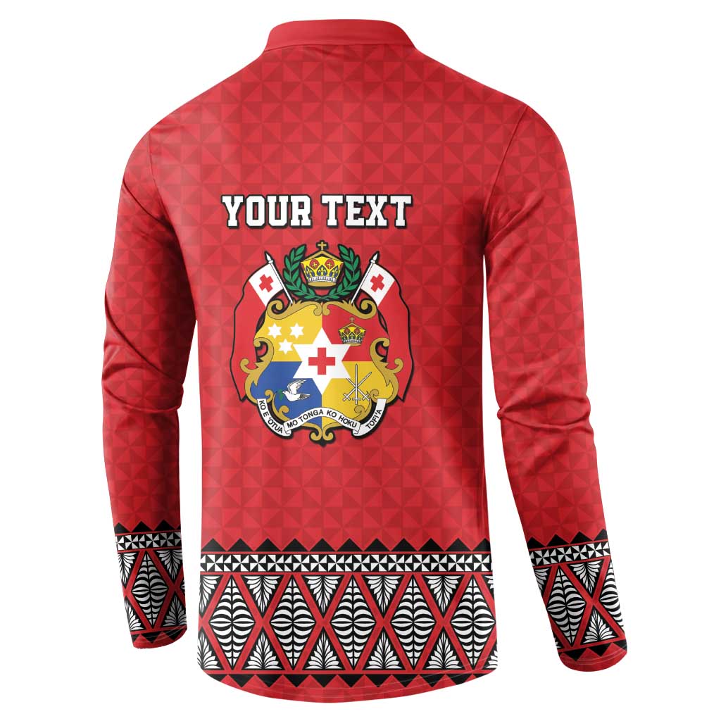 Tonga Heart Tribal Personalised Button Sweatshirt Polynesian Patterns