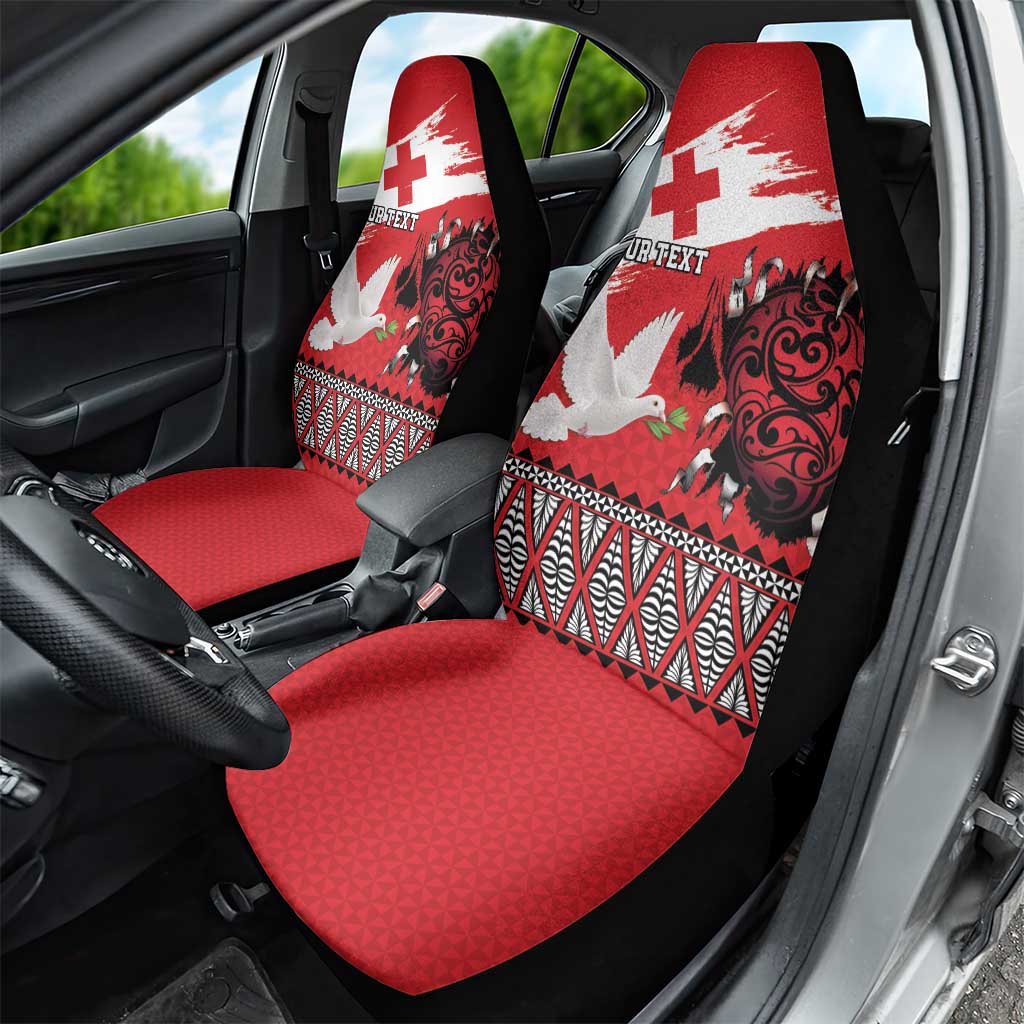 Tonga Heart Tribal Personalised Car Seat Cover Polynesian Patterns