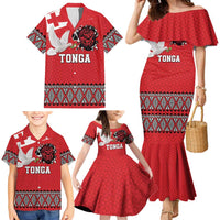 Tonga Heart Tribal Personalised Family Matching Mermaid Dress and Hawaiian Shirt Polynesian Patterns LT9 - Polynesian Pride