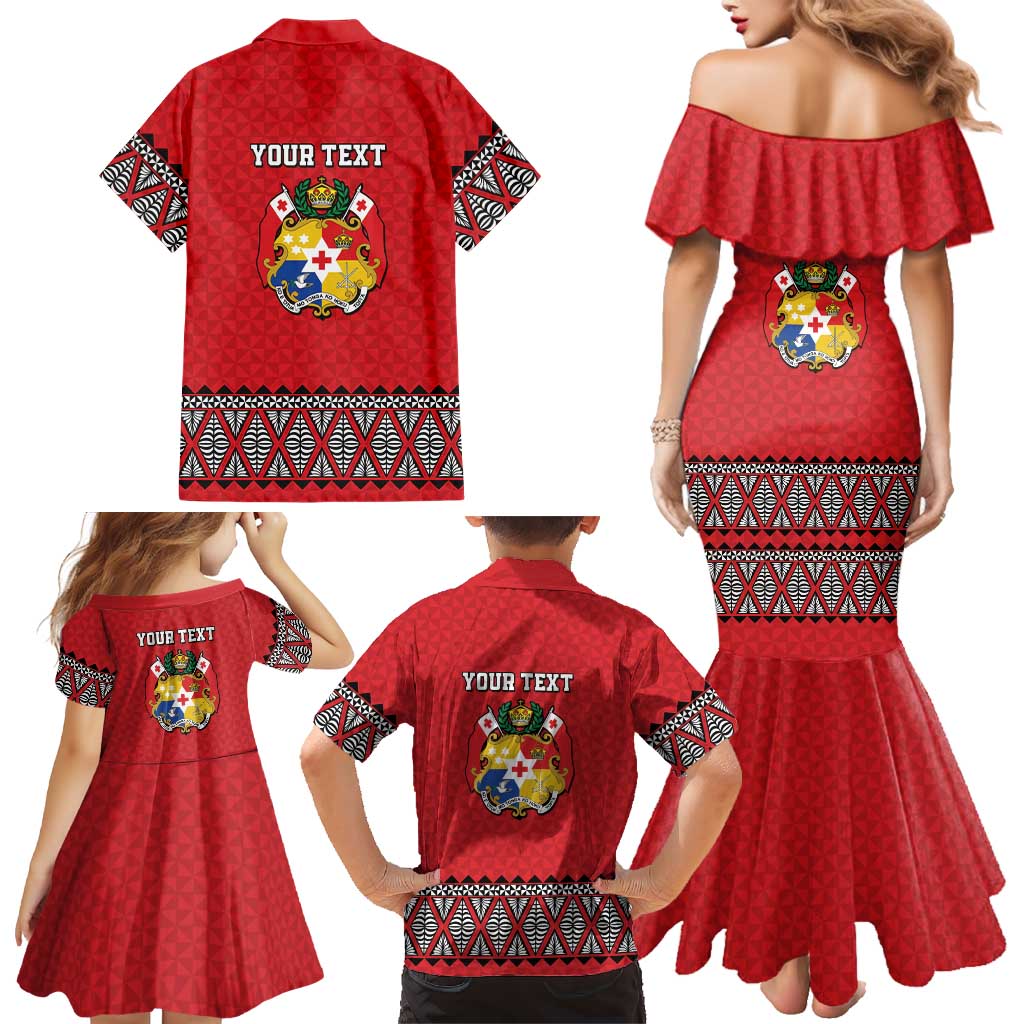 Tonga Heart Tribal Personalised Family Matching Mermaid Dress and Hawaiian Shirt Polynesian Patterns LT9 - Polynesian Pride