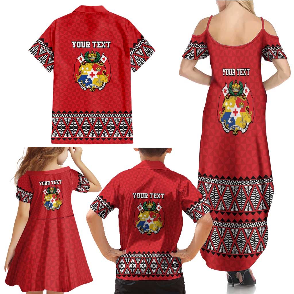 Tonga Heart Tribal Personalised Family Matching Summer Maxi Dress and Hawaiian Shirt Polynesian Patterns LT9 - Polynesian Pride