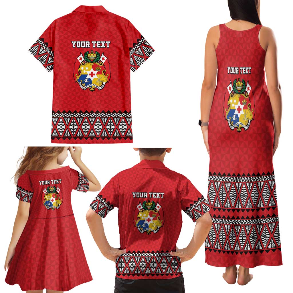 Tonga Heart Tribal Personalised Family Matching Tank Maxi Dress and Hawaiian Shirt Polynesian Patterns LT9 - Polynesian Pride