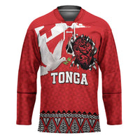 Tonga Heart Tribal Personalised Hockey Jersey Polynesian Patterns