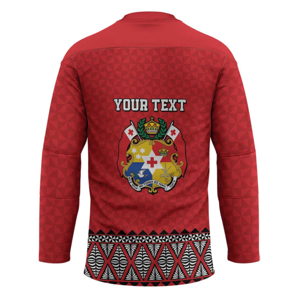 Tonga Heart Tribal Personalised Hockey Jersey Polynesian Patterns