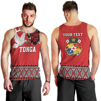 Tonga Heart Tribal Personalised Men Tank Top Polynesian Patterns