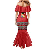 Tonga Heart Tribal Personalised Mermaid Dress Polynesian Patterns