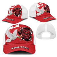 Tonga Heart Tribal Personalised Mesh Trucker Cap Polynesian Patterns