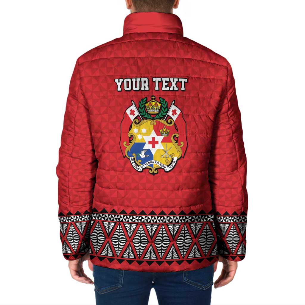 Tonga Heart Tribal Personalised Padded Jacket Polynesian Patterns