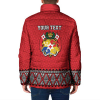 Tonga Heart Tribal Personalised Padded Jacket Polynesian Patterns