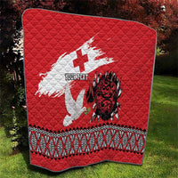 Tonga Heart Tribal Personalised Quilt Polynesian Patterns