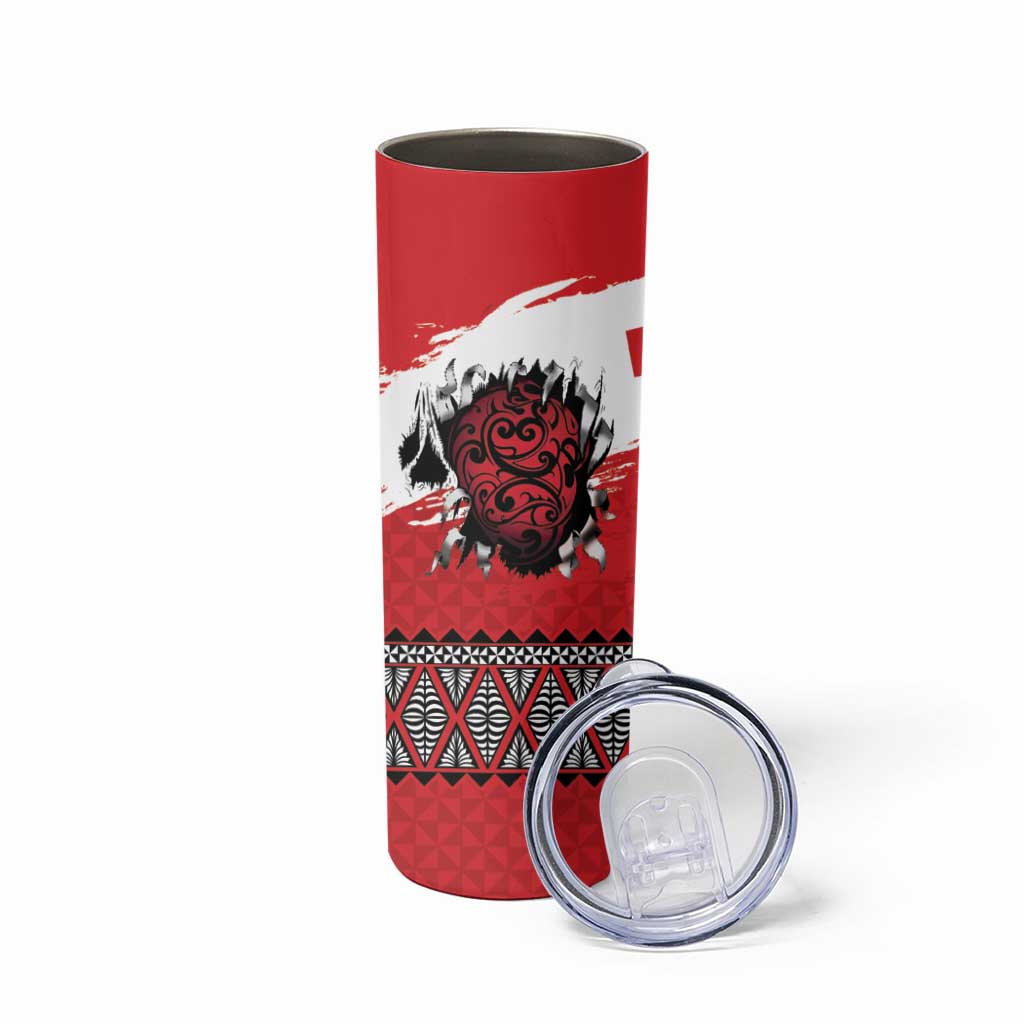 Tonga Heart Tribal Personalised Skinny Tumbler Polynesian Patterns