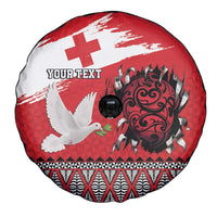 Tonga Heart Tribal Personalised Spare Tire Cover Polynesian Patterns
