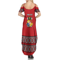 Tonga Heart Tribal Personalised Summer Maxi Dress Polynesian Patterns