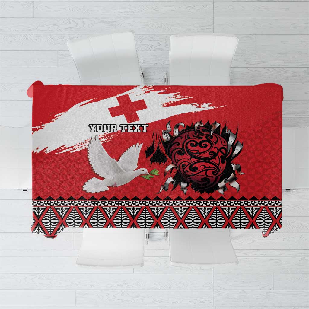 Tonga Heart Tribal Personalised Tablecloth Polynesian Patterns