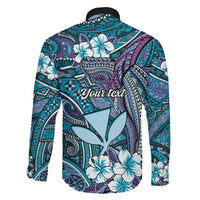 Personalised Hawaii Tribal Humpback Whale Family Matching Mermaid Dress and Hawaiian Shirt Polu Hibiscus Seamless Pattern LT9 - Polynesian Pride