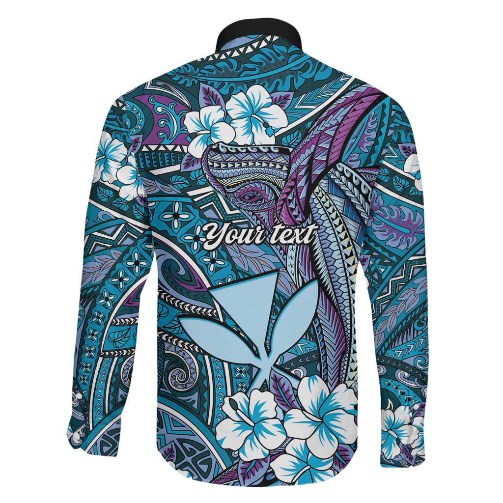 Personalised Hawaii Tribal Humpback Whale Family Matching Off Shoulder Maxi Dress and Hawaiian Shirt Polu Hibiscus Seamless Pattern LT9 - Polynesian Pride