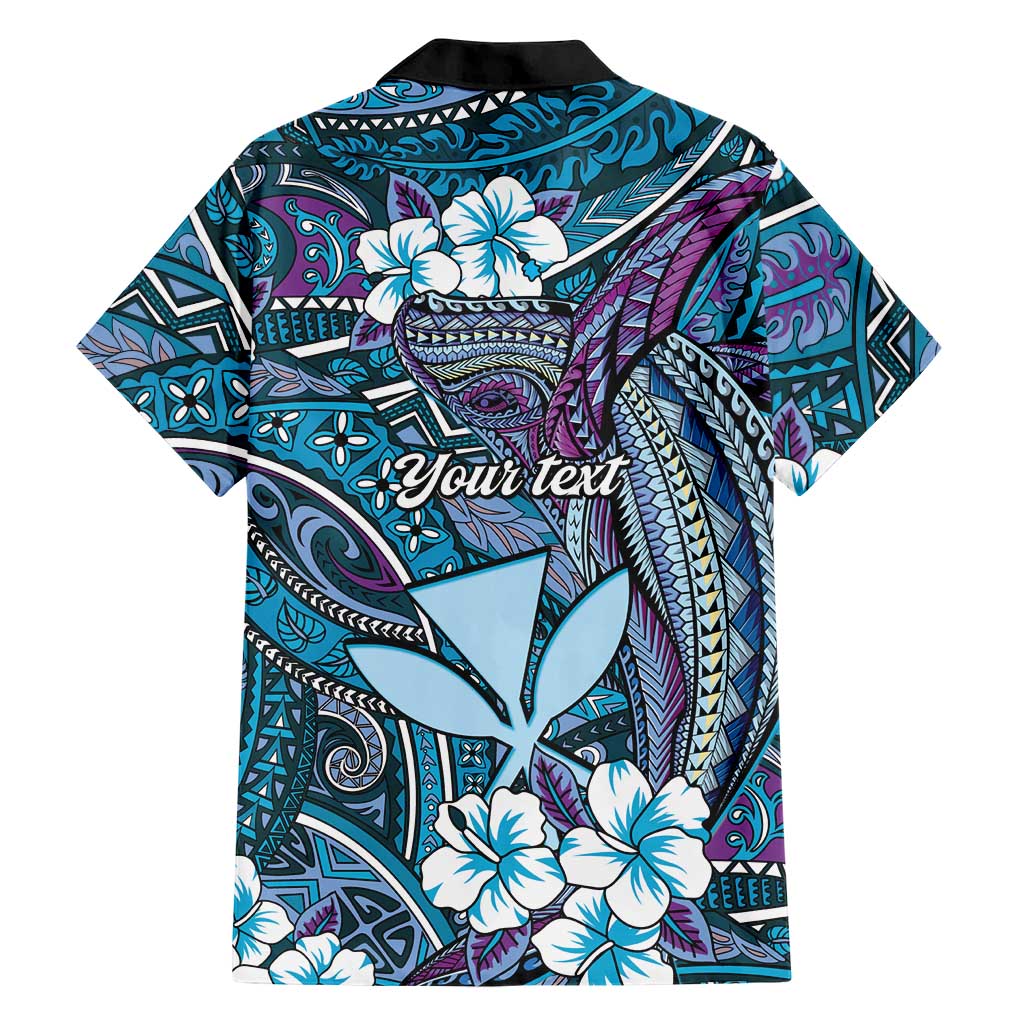 Personalised Hawaii Tribal Humpback Whale Family Matching Puletasi and Hawaiian Shirt Polu Hibiscus Seamless Pattern LT9 - Polynesian Pride