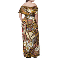 Personalised Hawaii Tribal Humpback Whale Family Matching Off Shoulder Maxi Dress and Hawaiian Shirt Melemele Hibiscus Seamless Pattern LT9 - Polynesian Pride