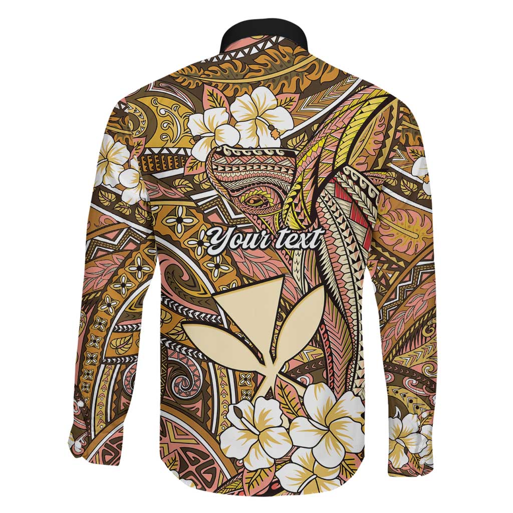 Personalised Hawaii Tribal Humpback Whale Family Matching Short Sleeve Bodycon Dress and Hawaiian Shirt Melemele Hibiscus Seamless Pattern LT9 - Polynesian Pride