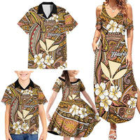 Personalised Hawaii Tribal Humpback Whale Family Matching Summer Maxi Dress and Hawaiian Shirt Melemele Hibiscus Seamless Pattern LT9 - Polynesian Pride