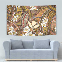 Personalised Hawaii Tribal Humpback Whale Tapestry Melemele Hibiscus Seamless Pattern