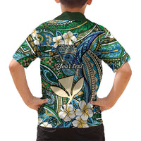 Personalised Hawaii Tribal Humpback Whale Family Matching Long Sleeve Bodycon Dress and Hawaiian Shirt Omaomao Hibiscus Seamless Pattern LT9 - Polynesian Pride