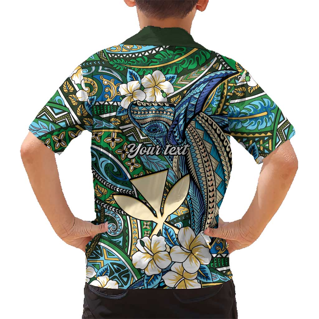 Personalised Hawaii Tribal Humpback Whale Family Matching Mermaid Dress and Hawaiian Shirt Omaomao Hibiscus Seamless Pattern LT9 - Polynesian Pride