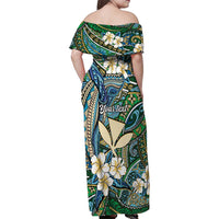 Personalised Hawaii Tribal Humpback Whale Family Matching Off Shoulder Maxi Dress and Hawaiian Shirt Omaomao Hibiscus Seamless Pattern LT9 - Polynesian Pride