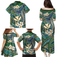 Personalised Hawaii Tribal Humpback Whale Family Matching Puletasi and Hawaiian Shirt Omaomao Hibiscus Seamless Pattern LT9 - Polynesian Pride