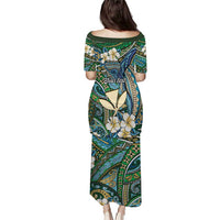 Personalised Hawaii Tribal Humpback Whale Family Matching Puletasi and Hawaiian Shirt Omaomao Hibiscus Seamless Pattern LT9 - Polynesian Pride