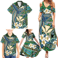 Personalised Hawaii Tribal Humpback Whale Family Matching Summer Maxi Dress and Hawaiian Shirt Omaomao Hibiscus Seamless Pattern LT9 - Polynesian Pride