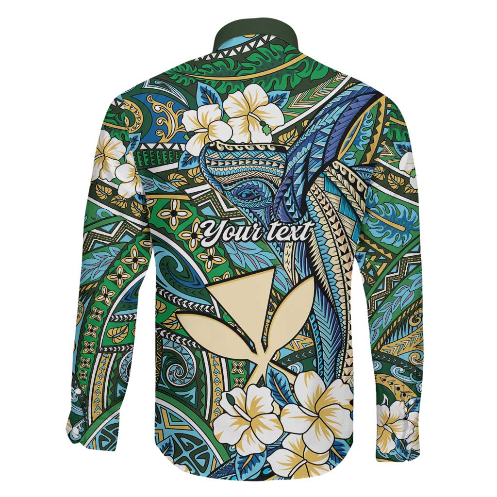 Personalised Hawaii Tribal Humpback Whale Family Matching Summer Maxi Dress and Hawaiian Shirt Omaomao Hibiscus Seamless Pattern LT9 - Polynesian Pride