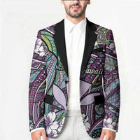 Personalised Hawaii Tribal Humpback Whale Blazer Poni Hibiscus Seamless Pattern