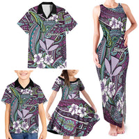 Personalised Hawaii Tribal Humpback Whale Family Matching Tank Maxi Dress and Hawaiian Shirt Poni Hibiscus Seamless Pattern LT9 - Polynesian Pride