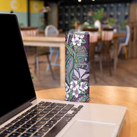 Personalised Hawaii Tribal Humpback Whale Skinny Tumbler Poni Hibiscus Seamless Pattern