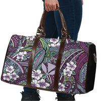 Personalised Hawaii Tribal Humpback Whale Travel Bag Poni Hibiscus Seamless Pattern
