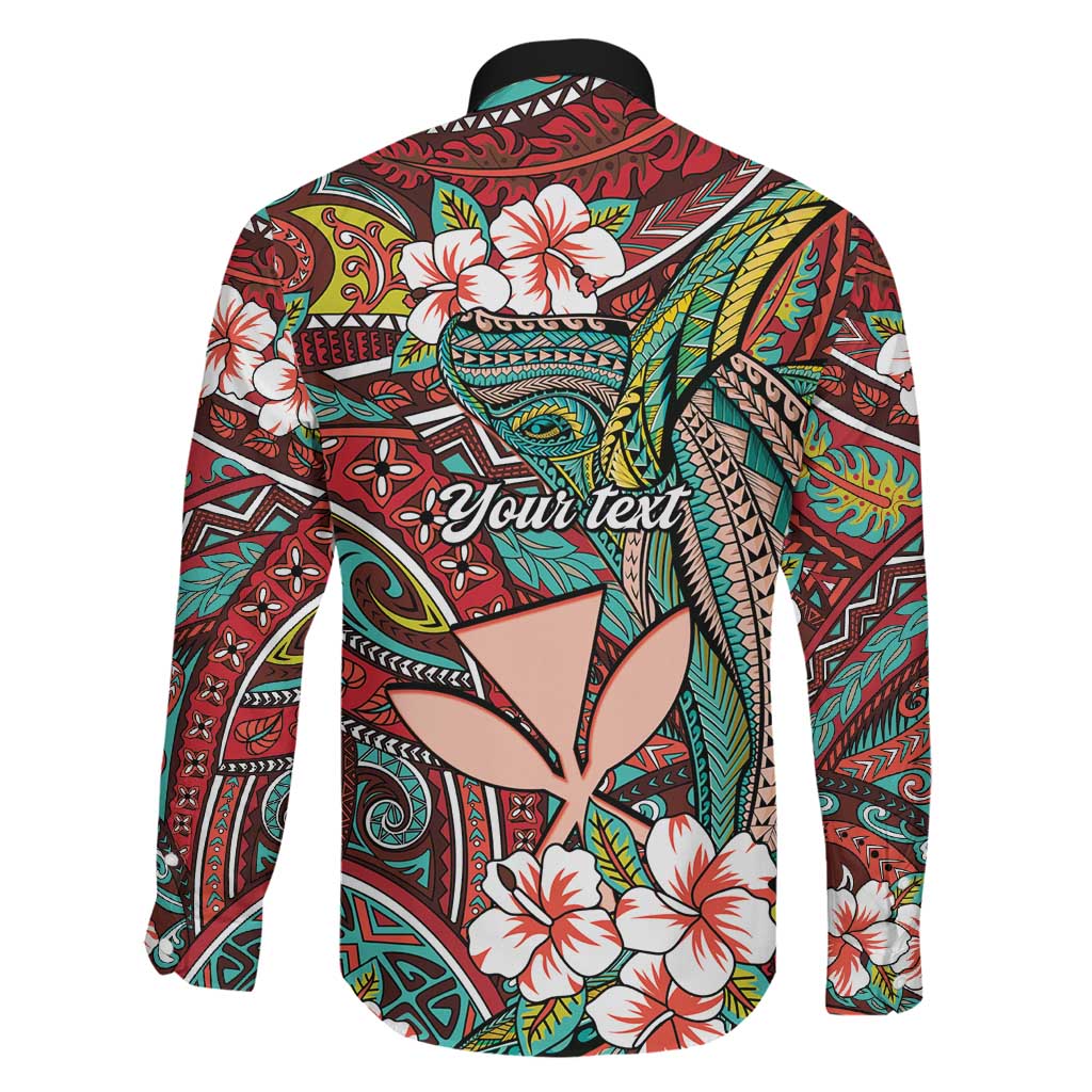 Personalised Hawaii Tribal Humpback Whale Family Matching Summer Maxi Dress and Hawaiian Shirt Ulaula Hibiscus Seamless Pattern LT9 - Polynesian Pride