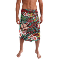Personalised Hawaii Tribal Humpback Whale Lavalava Ulaula Hibiscus Seamless Pattern