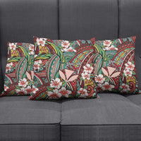 Personalised Hawaii Tribal Humpback Whale Pillow Cover Ulaula Hibiscus Seamless Pattern