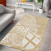 Custom Indo Fijians Area Rug Fiji ke Hindustani Polyneisan Paisley Beige Style LT9 - Polynesian Pride