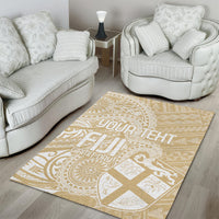 Custom Indo Fijians Area Rug Fiji ke Hindustani Polyneisan Paisley Beige Style LT9 - Polynesian Pride