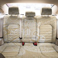 Custom Indo Fijians Back Car Seat Cover Fiji ke Hindustani Polyneisan Paisley Beige Style LT9 - Polynesian Pride