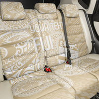 Custom Indo Fijians Back Car Seat Cover Fiji ke Hindustani Polyneisan Paisley Beige Style LT9 - Polynesian Pride